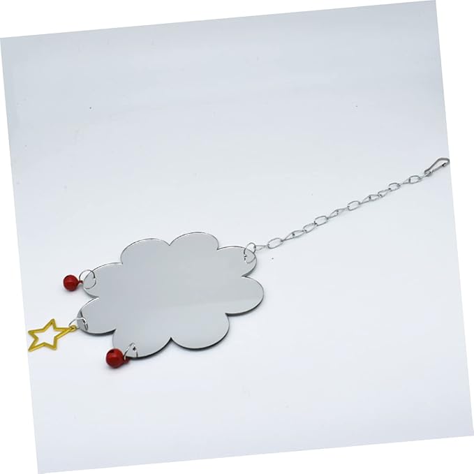Bird Cage Accessory Chicken Mirror Toy Bell Hanging Mirror for Pet Chickens Toys for Birds
