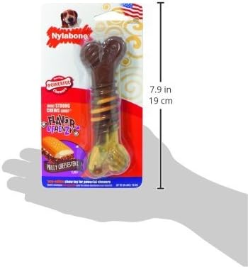 Nylabone (3 Pack) Flavor Frenzy Dura Chew Cheesesteak Flavored Bone Dog Chew Toys- Size Wolf/Medium