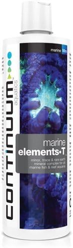 Continuum Aquatics Marine Elements T - Minor, Trace & Rare Earth Mineral Complex for All Marine & Reef Aquariums