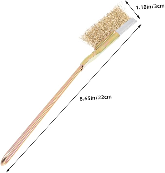 Garneck 1set Bird Cage Cleaner Brush Handle Steel Bristles for Thorough Cleaning of Nests Feeders and Accessories for Parrots and Animals