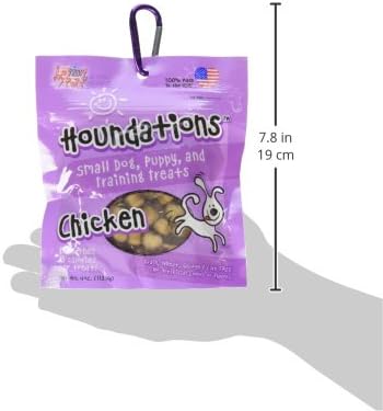 Loving Pets Houndations Chicken Dog Training Treats | All Natural | 2.6 Calories Per Treat | Grain-Free, Wheat-Free, Gluten-Free & Corn-Free | For Small Dogs & Puppies, 4 oz