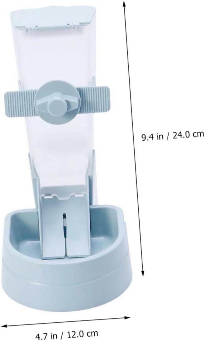 Hanging Automatic Pet Feeder for Small Birds and Small Pets, Blue Plastic Food Container with Water Dispenser, Outdoor Bird Cage Accessory for Parakeets and Hamsters