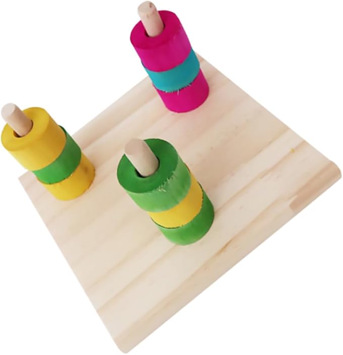 Milisten Parrot Ring Toss Toy Bird Cage Accessories Educational Bird Toy for Parakeets Conures