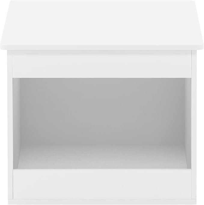 Furinno Peli Top Opening Litter Box Enclosure, Solid White