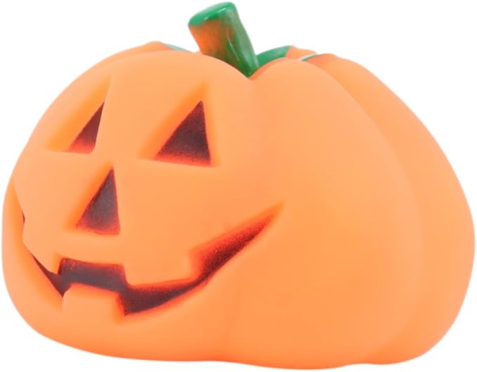 ABOOFAN 6 Pcs Halloween Toys Lighted Pumpkin Dogs Teething Toy Stuffed Animals for Babies Aggressive Chewers Toy Cat Chewing Toy Talking Pumpkin Black Pumpkins Infant Toy Ghost Pet Baby