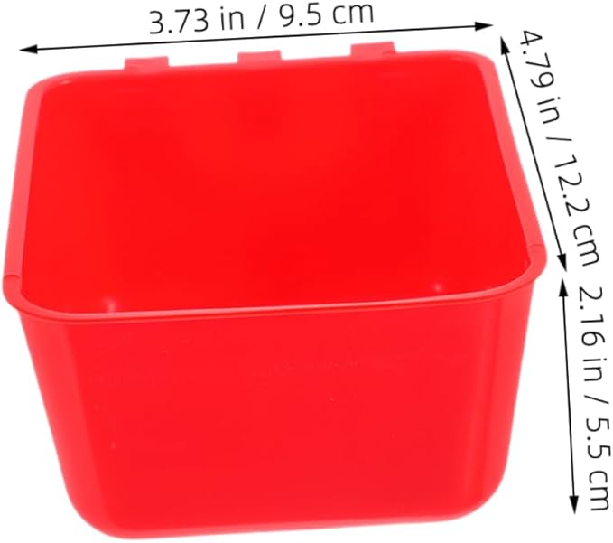 GANAZONO 6pcs Pet Feeding Water Bowl Bird Rabbit Feeder Cups Hanging Bowl for Cage and Kennel