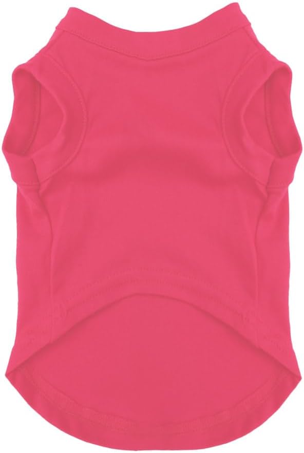 Happy Camping Dog Tee Shirt | Sleeveless Breeds | Summer | Outdoor Adventure | Travel | (Hot Pink, 3X-Large 278)