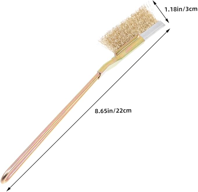 POPETPOP 1set Bird Cage Cleaning Brush with Handle Steel and Copper Wire Bristles for Deep Cleaning Nests Platforms and Accessories