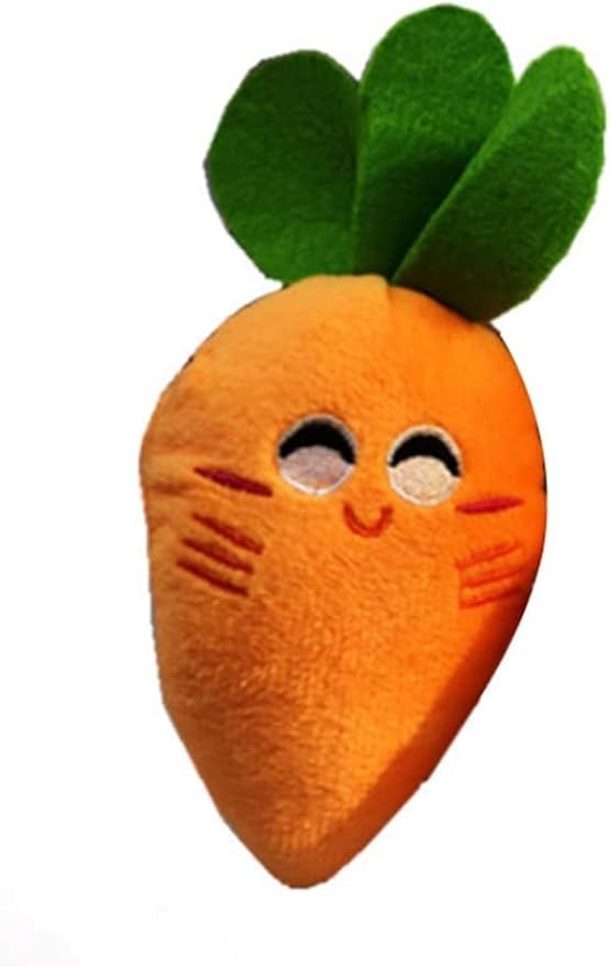 JJLFresheners Orange Vegetable Carrot Shape Chewing for Pets,Dog Cat Bite Squeaker Pet Interaction,Dogs