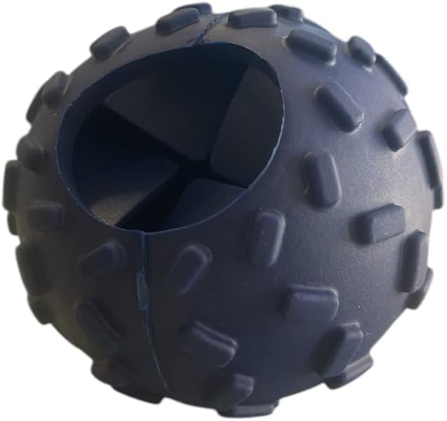 Challenging Treat-Dispensing Ball for Pigs Piglets Dogs Rabbits Cats and Other Small Animals – Mental Stimulation and Playtime Fun (Dark Blue)