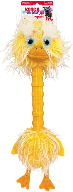 KONG Cruncheez Stretch Birds XL with Long Squeaky Neck - for Medium and Large Dogs