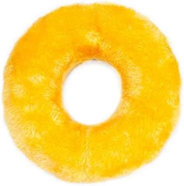 ZippyPaws Donutz - No Stuffing Dog Toys to Keep Them Busy, for Small and Medium Dogs, Squeaky Pet Toy for Boredom, Unstuffed Chew Toy, Soft Plush Puppy Products, Funny Food Toy - Strawberry Donut