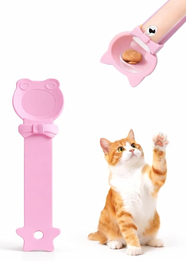 Purée Pops + Pink Feeding Spoon, Grain-Free, Lickable, Squeezable Creamy Cat Treat/Topper, 20 Tubes, Chicken Mix Variety