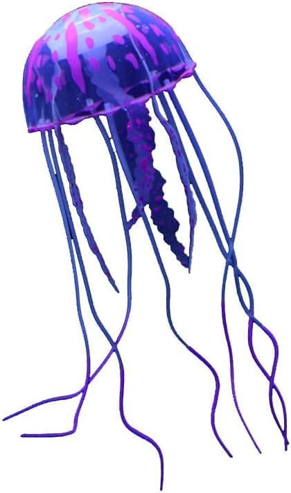 GANPUB Purple Artificial Simulation Glowing Jellyfish Suitable for Fish Tank,Aquarium Decoration Purple Popular,Aquarium Decor,Fish and Aquatic Pets