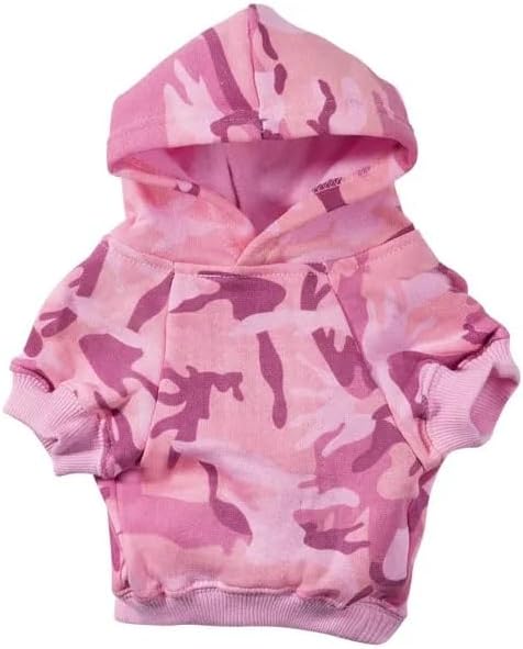 Casual Canine Camo Hoodie for Dogs, 7" XS, Pink