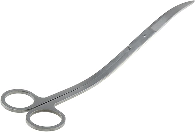 DGZZI 25cm Wave Scissors Stainless Steel Aquatic Weed Pruning Tool Fish Tank Aquarium Cleaning Flat Sand Shovel Algae Scraper Pet Supplies