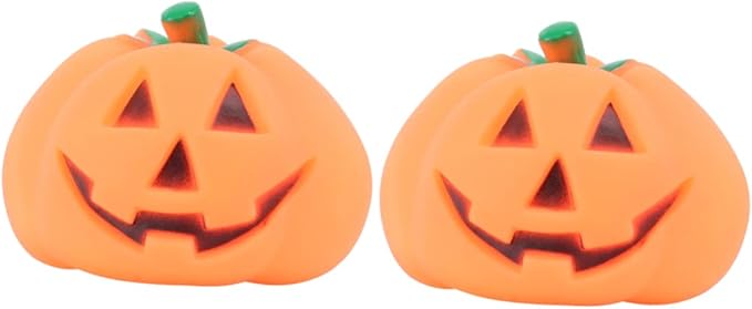 ABOOFAN 6 Pcs Halloween Toys Lighted Pumpkin Dogs Teething Toy Stuffed Animals for Babies Aggressive Chewers Toy Cat Chewing Toy Talking Pumpkin Black Pumpkins Infant Toy Ghost Pet Baby