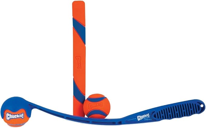 Chuckit! Fetch Pack - Chuck It Dog Ball Launcher 18 M, Tennis Ball, Ultra Rubber Ball and Ultra Fetch Stick Dog Gifts, Dog Toys Indestructible Dog Ball Thrower Launcher