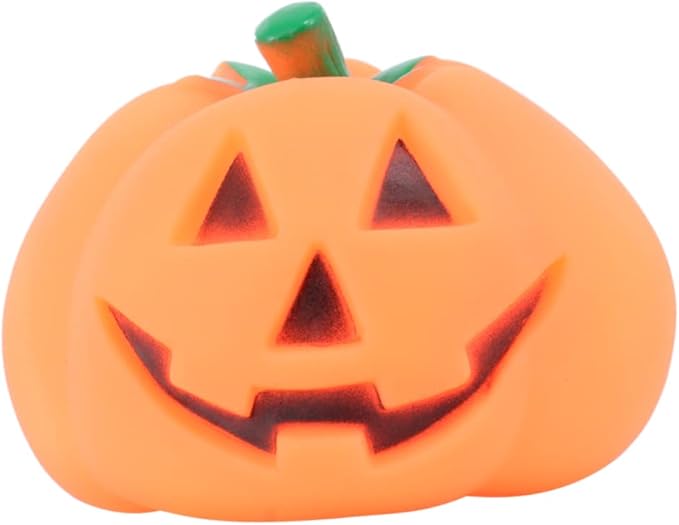 ABOOFAN 6 Pcs Halloween Toys Lighted Pumpkin Dogs Teething Toy Stuffed Animals for Babies Aggressive Chewers Toy Cat Chewing Toy Talking Pumpkin Black Pumpkins Infant Toy Ghost Pet Baby