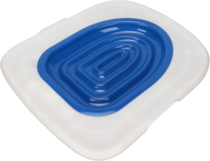 Dioche Trainer Cat Toilet Cat Litter Training Kit, Universally Designed, Reusable, Ecofriendly Litter Trainer, Includes Training Mat and User Manual. (White Tray, 1 Blue Inner Support)