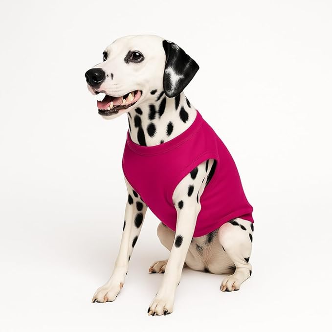 Pit Crew Dog Tee Shirt | Sleeveless | Racing | Motor Sport Fan | Trackside | Fast Lane | Birthday (Hot Pink, Large 49)