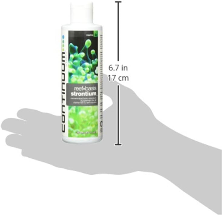 Continuum Aquatics Reef Basis Strontium - Liquid Concentrated Strontium Supplement for Marine Reef and Saltwater Aquariums