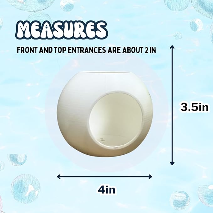Chatelet REEFSHAPE Betta Fish Bubble Aquarium Tunnel | Attach to Aquarium Side Panels | Great for Betta Fish & Other Aquatic Pets | Made in USA (White)