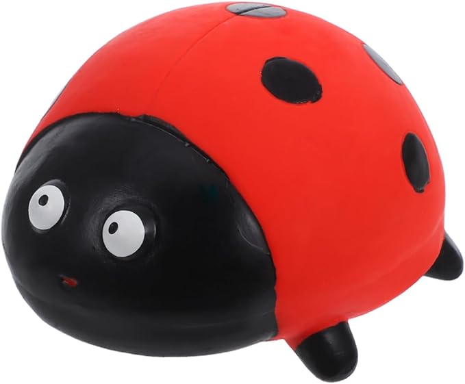 Squeaky Latex Pet Chew Toy Ladybug Spider Design for Puppy Teething Durable Interactive Dog and Cat Toy