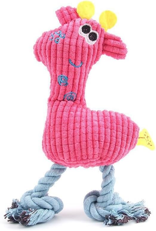 Dog Squeaky Toys for Small Dogs & Puppies – Durable Chewable Deer-Shaped Plush with Squeaker, No Stuffing, Interactive Puppy Teething Toys for Boredom Relief – Great Dog Birthday Gift