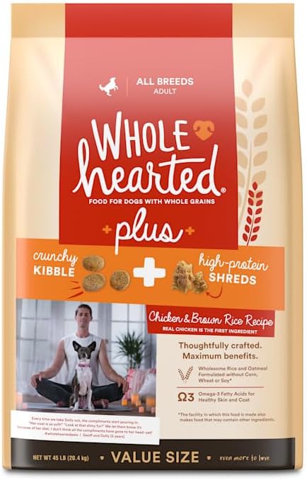 WholeHearted by Petco Plus Chicken & Brown Rice Recipe with Whole Grains Dry Dog Food 45 lbs.