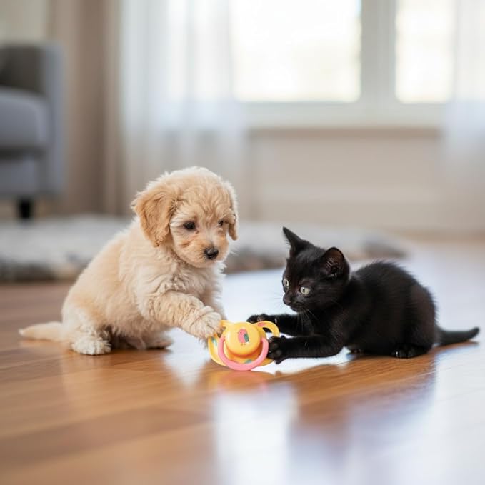 Pet Silicone Calming Pacifier, Dog Pacifiers for Small Dogs, Kitten Pacifiers, Puppy Teething Toys and Cat Chew Toys, Essential Pet Supplies, Puppy Essentials and Kitten Supplies (Chicks)