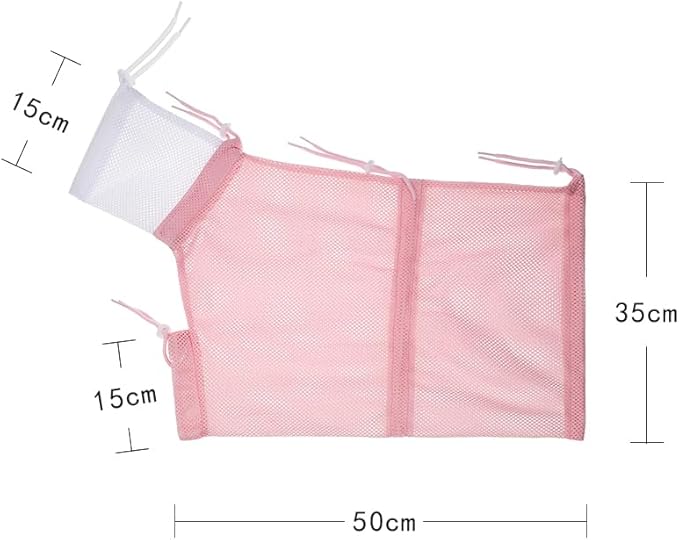 Ibluelover Breathable Mesh Cat Bathing Bag Adjustable Cat Washing Bag Anti Scratching Shower Bag for Nail Trimming Grooming