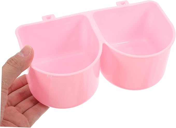 Height Pet Cage Bowl Easy Attach Dog Cat Feeder Crate Water Bowl Holder Bird Cage for Small Pets