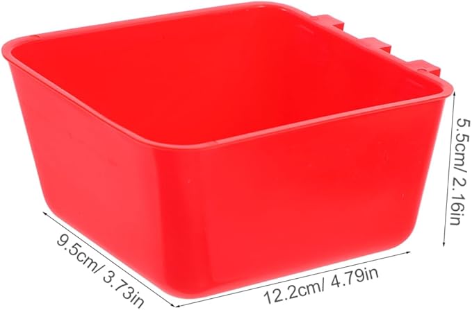 Milisten 4pcs Rabbit and Bird Cage Feeder Cups Sturdy Hanging Food and Water Bowls 12.5 * 9.5 * 6CM Convenient Drinker for Chickens Rabbits and Small Animals