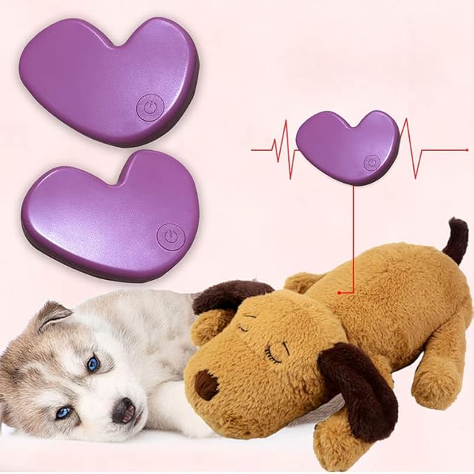 Heartbeat Box Puppy Toy Heartbeat Simulator Replacement Soother for Pet Behavioral Training Sleep Aid Calming Toys Cat Kitten Dog Pet Anxiety Relief and Calming Aid No Plush Toy