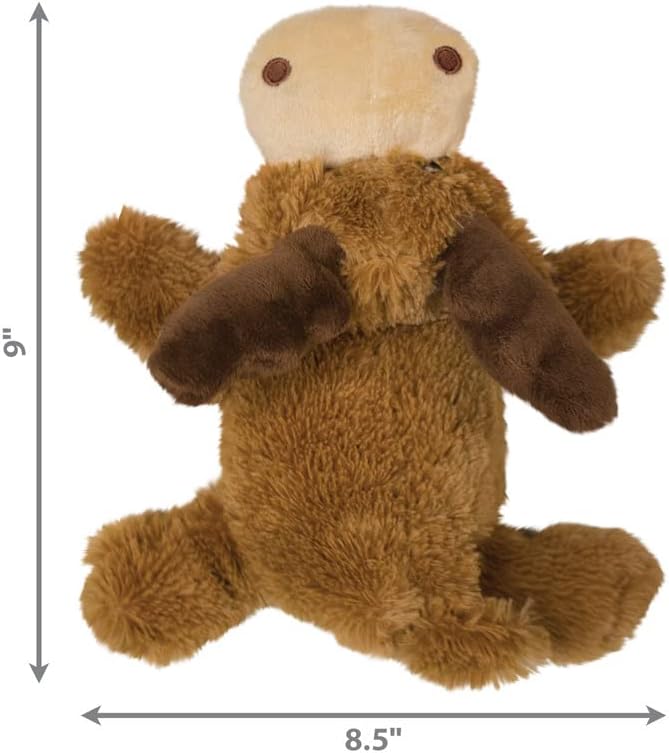 KONG Cozie Plush Dog Toys 2 Pack – Durable & Soft Squeaky Toys for Medium Dogs – Assorted Animal Characters (Marvin The Moose)