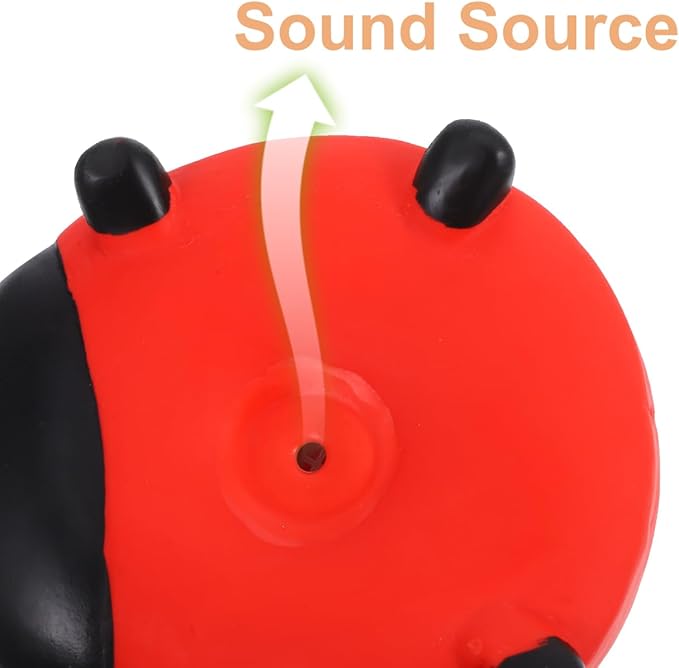 Squeaky Latex Pet Chew Toy Ladybug Spider Design for Puppy Teething Durable Interactive Dog and Cat Toy