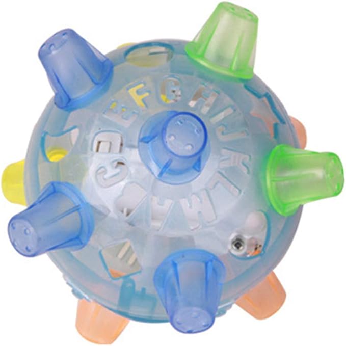 Music Dancing Ball,Flashing Ball Dog Toy Ball Dog Ball Pet LED Jumping Ball Toy Ball,Shake Jumping Ball Flash Bouncing Ball for Dogs Cats (a)