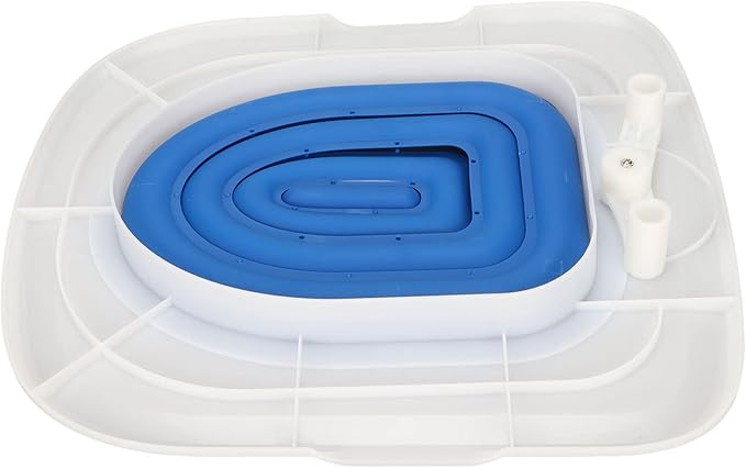 Cat Toilet Training Kit,Universal Reusable Cat Toilet Trainer for Pet Cleaning,Train Your Cat to Use The Toilet (White Tray, 1 Blue Inner Support)