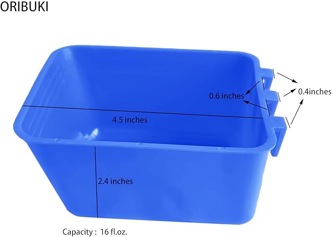 20 Pack Hanging 16 OZ Cage Cup Chicken Feeder Waterer Bird Food Dishes Rabbit Water Pigeon Feeding Watering Bowl with Hooks Bunny Poultry Coop Drinker Duck Quail Seed Treats Dispenser