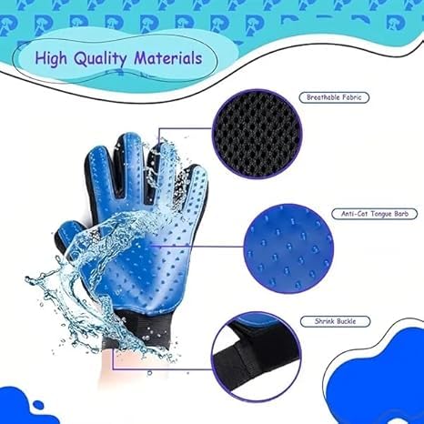 180 Nail Pet Cleaning Supplies Hair Removal Brush Rolled Cat Gloves True Bath Massage Comb Pet Gloves (1 Pair) (Purple)