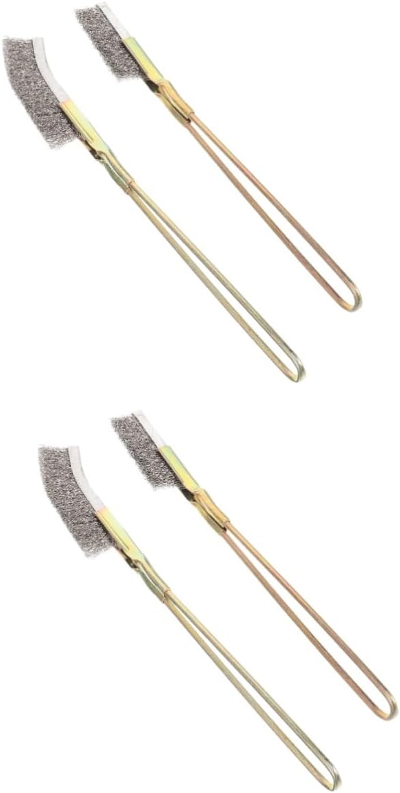 VANZACK 4pcs Bird Cage Cleaning Brush Extra Long Handle Durable Wire Brushes for Easy Cleaning of Parrot Cages and Bird Accessories Convenient and Sturdy Tools for Owners