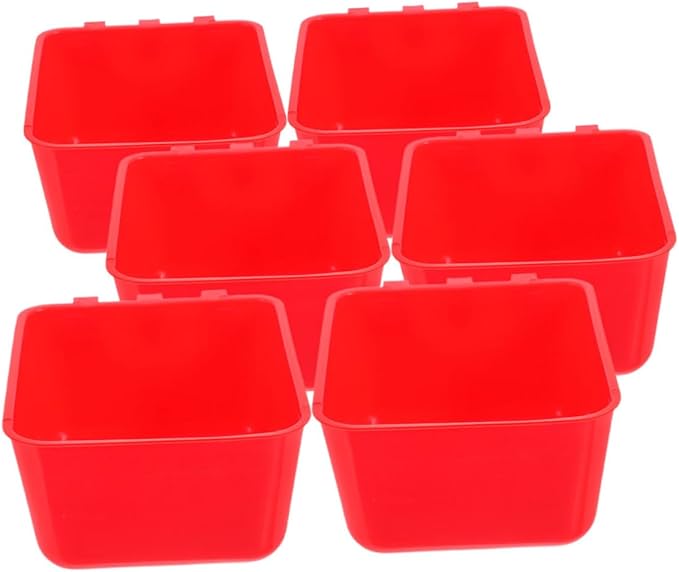 Milisten 6pcs Hanging Bird Rabbit Feeder Bowl Chicken Coop Water Cup for Small Animals Pet Feeding Cups