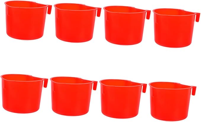 Abaodam 8pcs Hanging Bird Cage Water Feeder Thickened Pet Food and Water Bowls for Small Animals for Birds and Poultry
