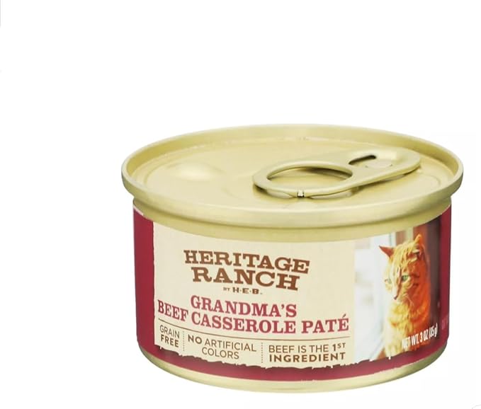 Heritage Ranch Limited Ingredient Grain Free Wet Cat Food Treat (3oz, Beef Casserole)
