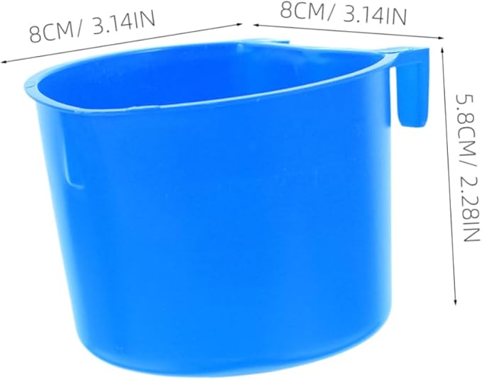 Toddmomy 4pcs Bird Cage Feeding Bowls Plastic Hanging Feeders Water Feeder for Birds Pet Hanging Bowl Easy to Install