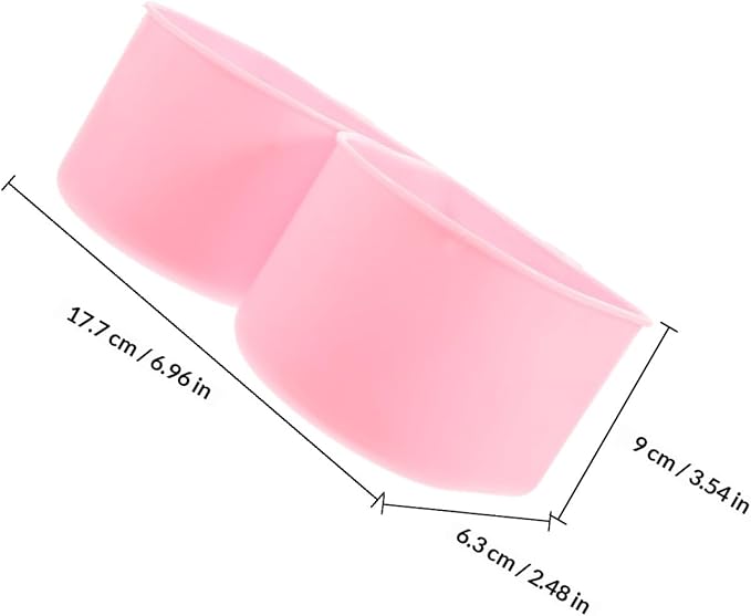 HOMSFOU Pet Hanging Feeding Bowl with Hooks for Dog Kennel and Bird Cage, Pink Crate Water and Food Dish for Puppies, Rabbits, and Small Animals