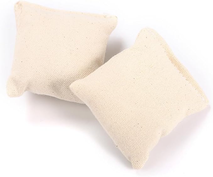 WOONEKY 10Pcs Catnip Canvas Cat Sachets Stuffed with Cotton, Random Style Khaki, Interactive Pet Supplies for Indoor Cats and Kittens