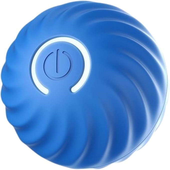 Interactive Pet Toy Ball - Smart Rolling Ball for Dogs & Cats, Moving Vibrating Electric Dog Ball Toy, Perfect for Small Pets, Puppy Toys for Enrichment and Fun, 2.6 Inch Diameter, Blue