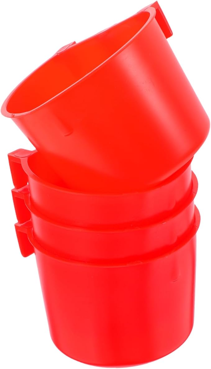 4Pcs Thickened Hanging Bird Cage Feeding Cups Space Saving Pet Water Bowls for Small Animals Easy Installation for Birds and Rabbits